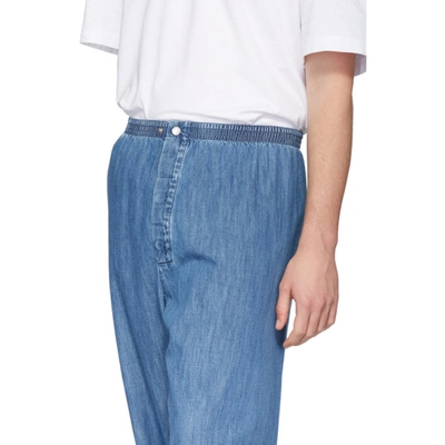 Shop Maison Margiela Blue Denim Pyjama Jeans In 468 Medindi