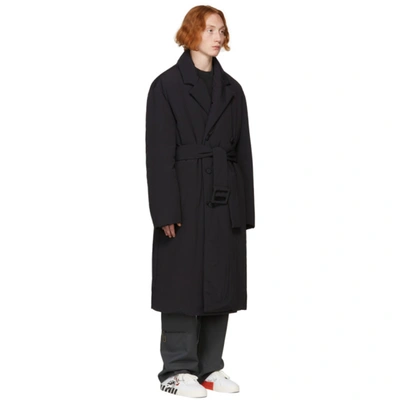 Shop Off-white Black Padded Coat