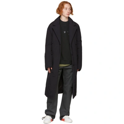 Shop Off-white Black Padded Coat