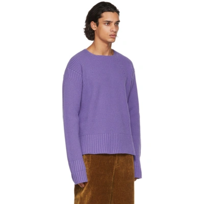 Shop Jacquemus Purple 'la Maille Baja' Sweater