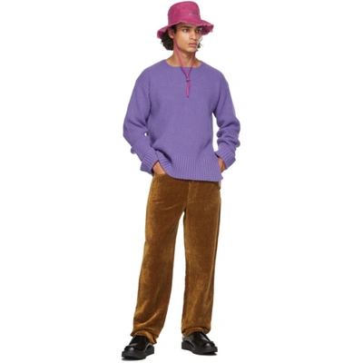 Shop Jacquemus Purple 'la Maille Baja' Sweater