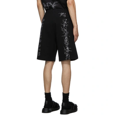 Shop Givenchy Black Barbed Wire Shorts In 001-black