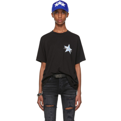 Shop Amiri Black Paisley Star T-shirt In Black / Ice-30 Singl