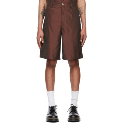 Shop Marc Jacobs Burgundy Heaven By  Wide Shorts In 601 Burgundy