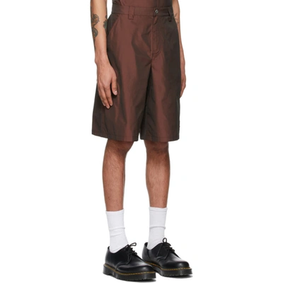 Shop Marc Jacobs Burgundy Heaven By  Wide Shorts In 601 Burgundy