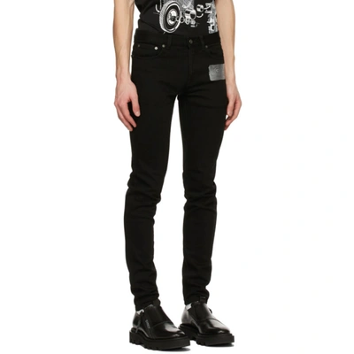Shop Givenchy Black Latex Band Skinny Jeans In 001 Black
