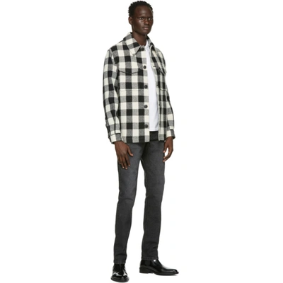 Shop Ami Alexandre Mattiussi Black Slim-fit Jeans In Used Black/031