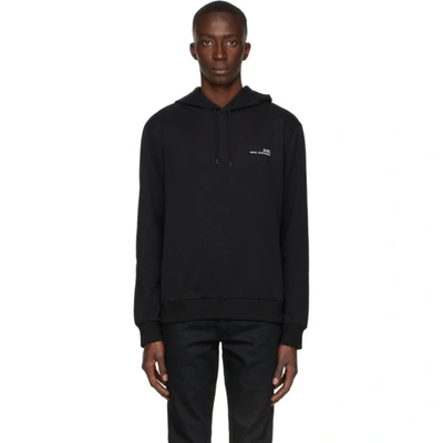 Shop Apc Black Item Hoodie In Lzz Black