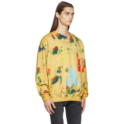 Shop Alchemist Yellow Mashup Sweatshirt In Cream Multi