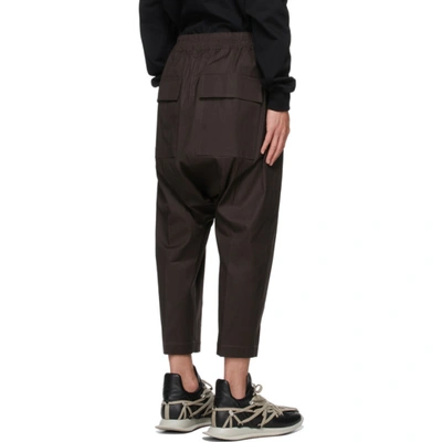 Shop Rick Owens Ssense Exclusive Grey Darkdust Cropped Drawstring Trousers In 78 Darkdust