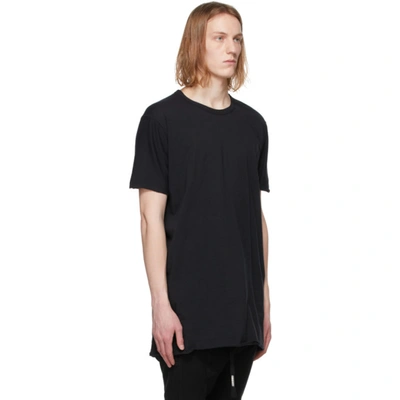 Shop Boris Bidjan Saberi Black Object-dyed T-shirt