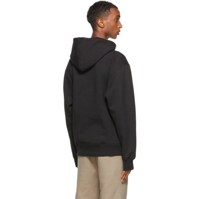 Shop Adidas Originals Black Adicolor Trefoil Hoodie