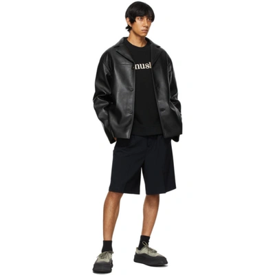 Shop Nanushka Black Leather Arto Jacket