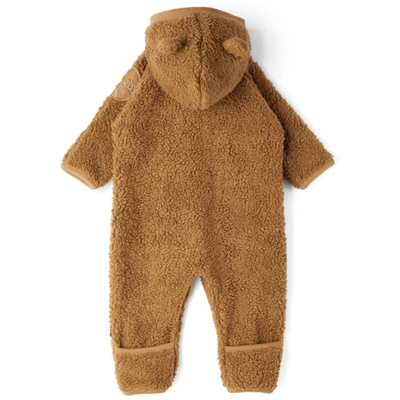 Shop Molo Baby Tan Fleece Umeko Bodysuit In 8342 Sandstone