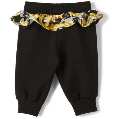 Shop Versace Baby Black Baroccoflage Medusa Track Suit In 2b130 Black+gold