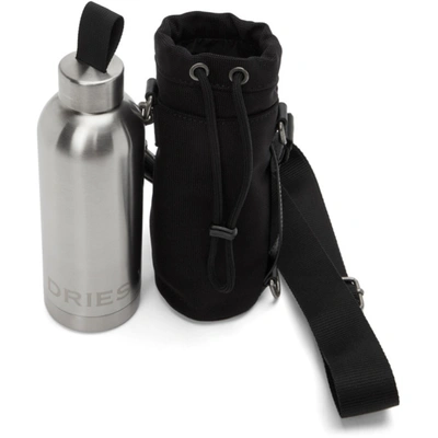 Shop Dries Van Noten Black Water Bottle Holder Bag In 201 Black