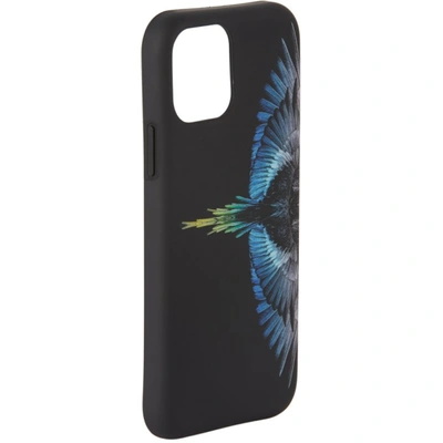 Shop Marcelo Burlon County Of Milan Black & Blue Wings Iphone 11 Pro Case In Blackblue