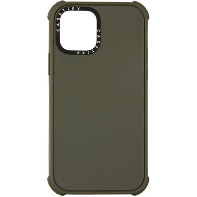 Shop Casetify Khaki Ultra Impact Iphone 12 Pro Case In Matte Olive