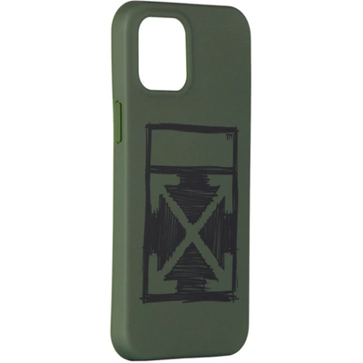 Shop Off-white Green Negative Mark Iphone 12 Pro Max Case