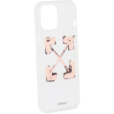 Shop Off-white Transparent & Pink Arrows Iphone 12 Pro Max Case In Max Transparen