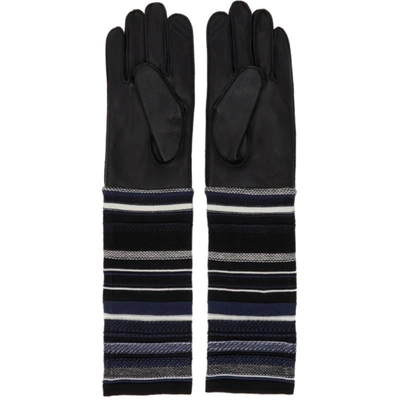 Shop Bed J.w. Ford Black Lambskin Knit Gloves