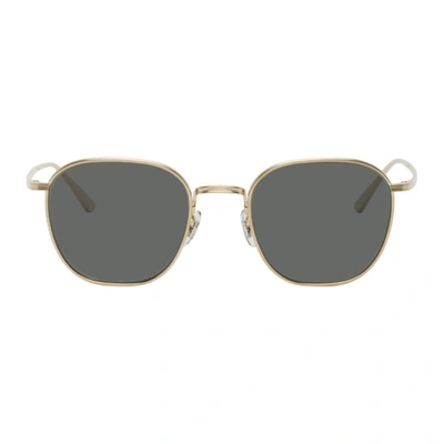 Shop The Row Gold Oliver Peoples Edition Board Meeting 2 Sunglasses In 5252r5 Gold