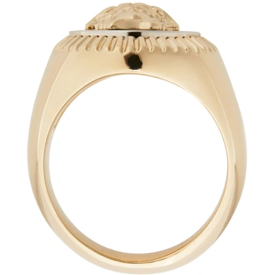 Shop Versace Gold Medusa Signet Ring In Dpoc Gold