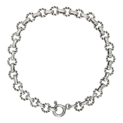 Shop Ugo Cacciatori Silver Tiny Light Chain & Cable Bracelet