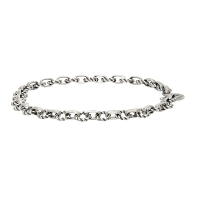 Shop Ugo Cacciatori Silver Tiny Light Chain & Cable Bracelet