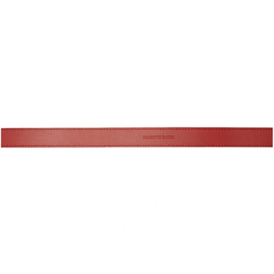 Shop Ernest W Baker Reversible Black & Red Leather Belt In Black/red