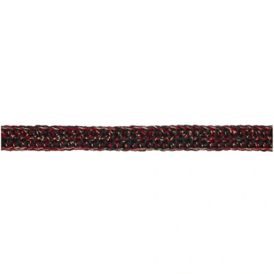 Shop Nicholas Daley Red & Black Crochet Belt In Blk/red/yel