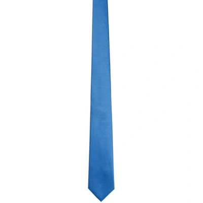 Shop Burberry Blue Silk Classic Cut Tie In Warm Royal Blue