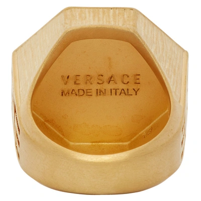 Shop Versace Gold Medusa Ring In D00hs Gold