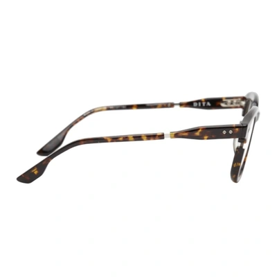 Shop Dita Tortoiseshell Lineus Optical Glasses