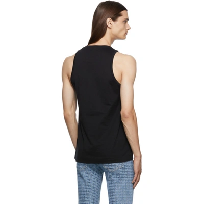 Shop Givenchy Black Slim Fit Square Collar Tank Top In 001-black