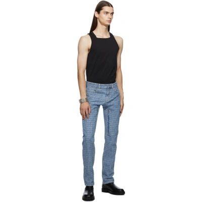 Shop Givenchy Black Slim Fit Square Collar Tank Top In 001-black