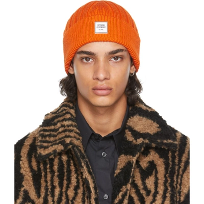 Shop Opening Ceremony Orange Box Logo Beanie