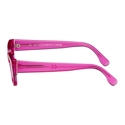 Shop Retrosuperfuture Pink Roma Sunglasses In Strapazzo