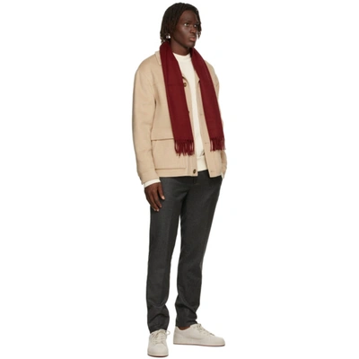 Shop Loro Piana Red Cashmere Grande Unita Scarf In R674 Currant Jam