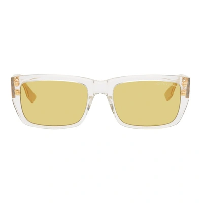 Shop Dita Transparent Alican Sunglasses In Crystal Cle