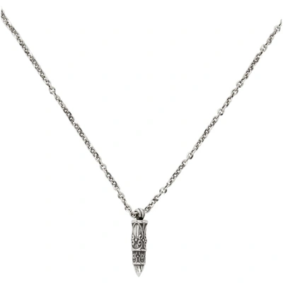 Shop Emanuele Bicocchi Silver Bullet Pendant Necklace