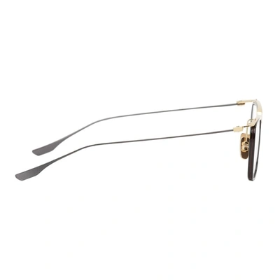 Shop Dita Black & Gold Schema-one Optical Glasses In Gold/black
