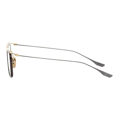 Shop Dita Black & Gold Schema-one Optical Glasses In Gold/black