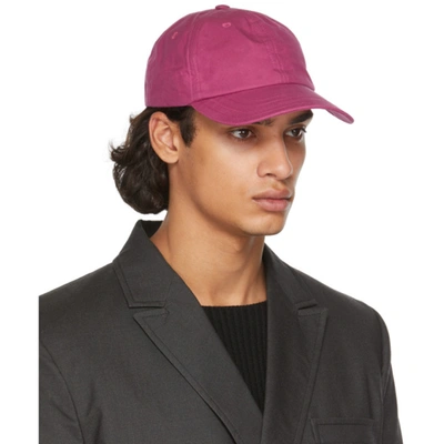 Shop Jacquemus Purple La Montagne 'la Casquette ' Cap In Dark Pink