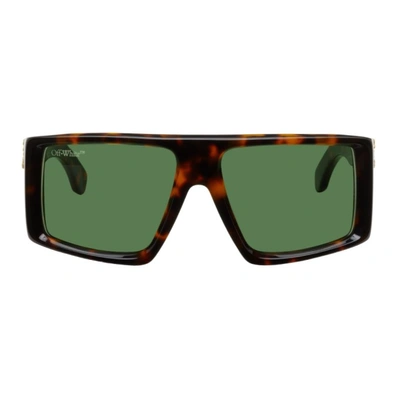 Shop Off-white Tortoiseshell Alps Sunglasses In Brown/green