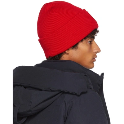 Shop Canada Goose Red Arctic Disc Beanie