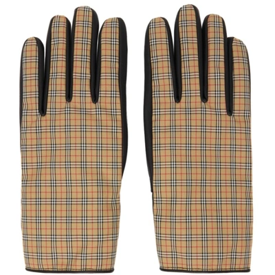 Shop Burberry Beige Deerskin Gabriel Gloves In Archive Beige