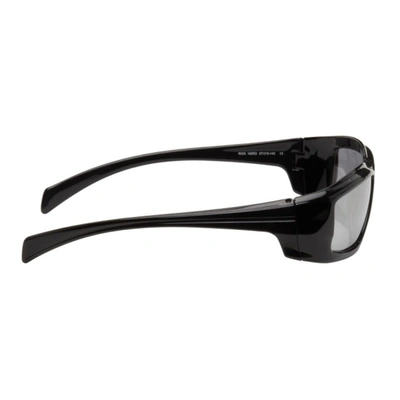 Shop Rick Owens Black & Silver Rick Sunglasses In 0918 Blk/silver