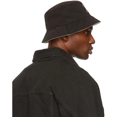 Shop Kenzo Reversible Black & White Sport Bucket Hat In 99b - Black