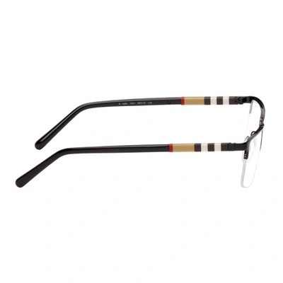 Shop Burberry Black Rectangular Glasses